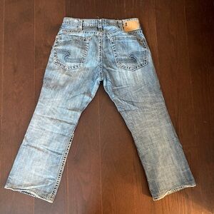 unisex light blue straight leg jeans